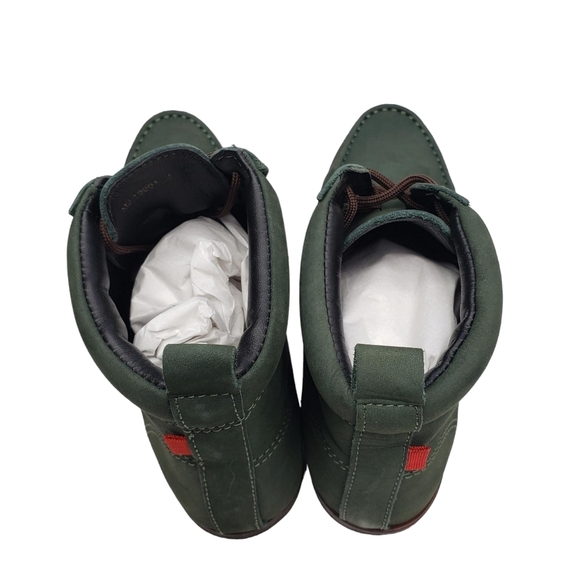 Marc Joseph | NIB Gramercy Forest Green Leather Preppy High Top Booties Boy's 4 - Picture 7 of 14